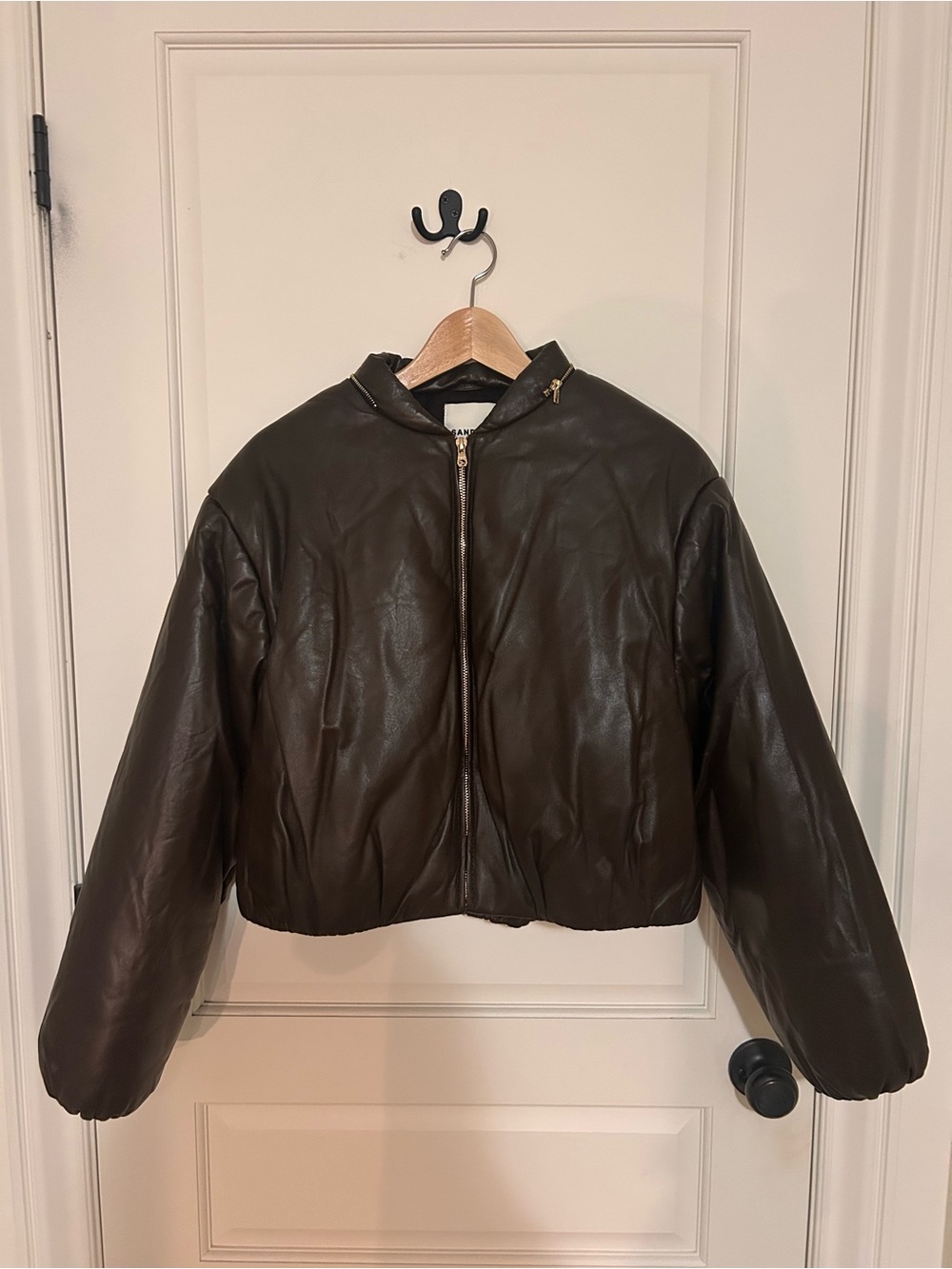 Sandro Paris Brown Glazed Leather Jacket - NWT - Size FR 34 / US 2